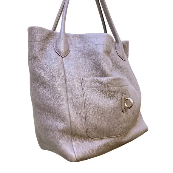 Dooney & Bourke Pebbled Leather Tote Bag With Gold Hardware - Picture 4 of 8